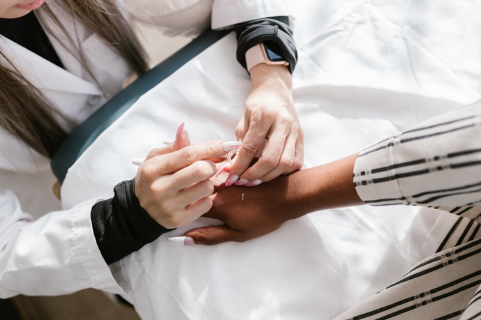 a physiotherapist at work